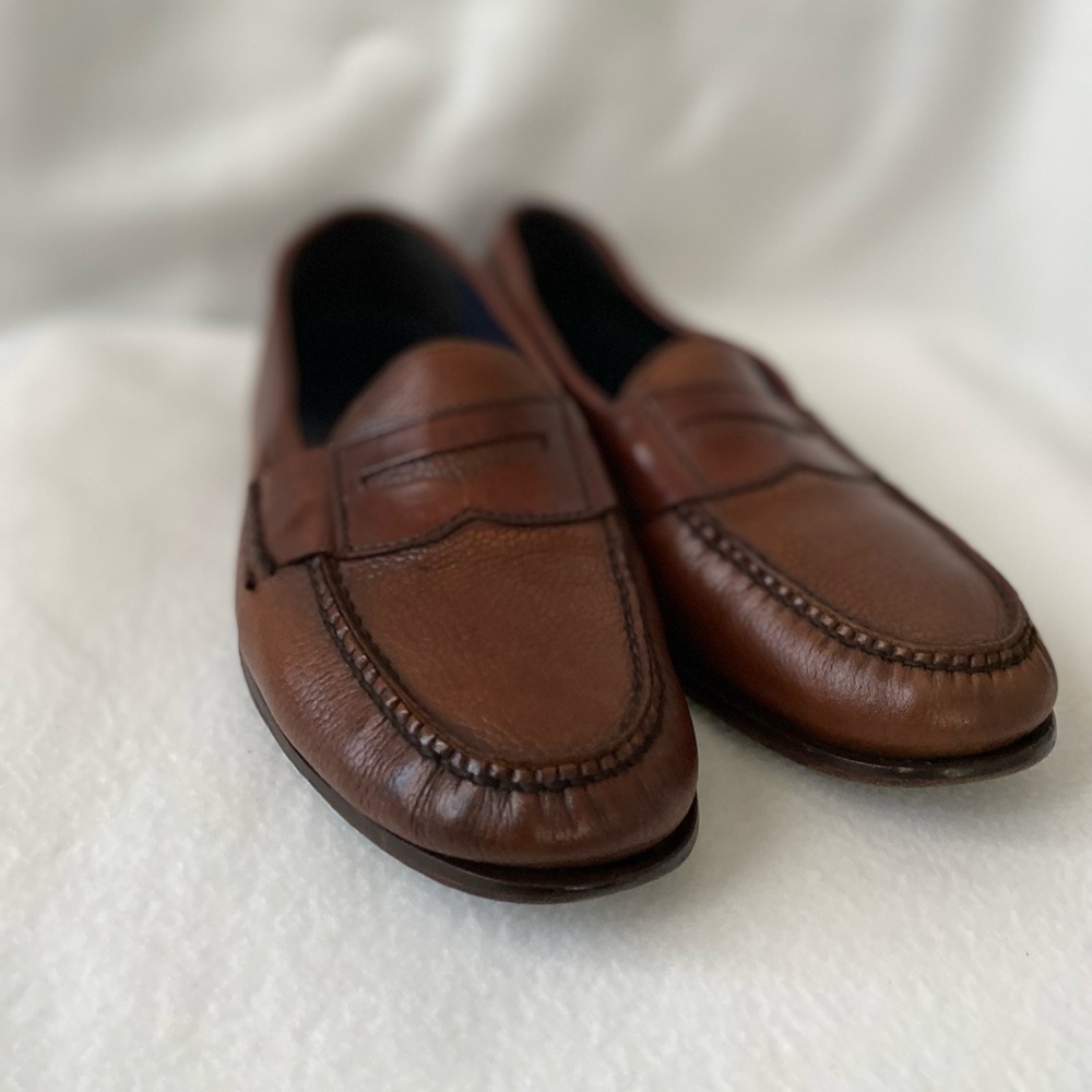 Cole Haan Size 11 1/2D Cognac Leather Loafers